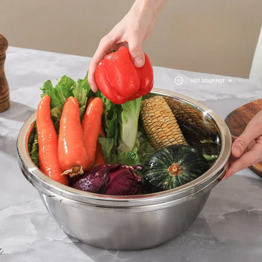 Premium Stainless Steel Basin Steel High Quality Product Big Bowl for Vegetable Kitchenware