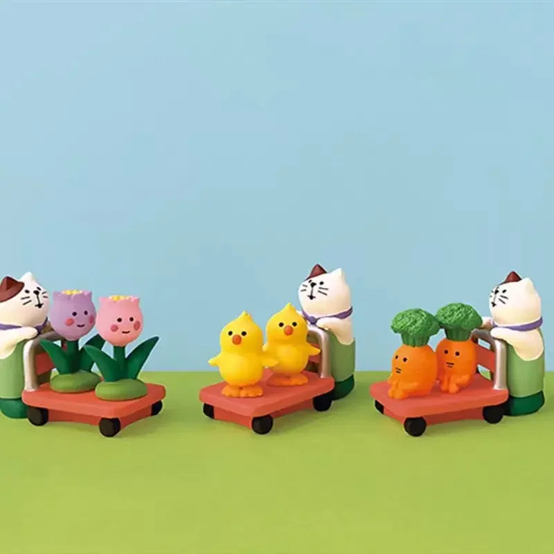 Spring-flowering Scene Decorate Home Decoration Garden Farm Scene Series Bookshelf Decoration Set Children's Toy Doll Ornaments