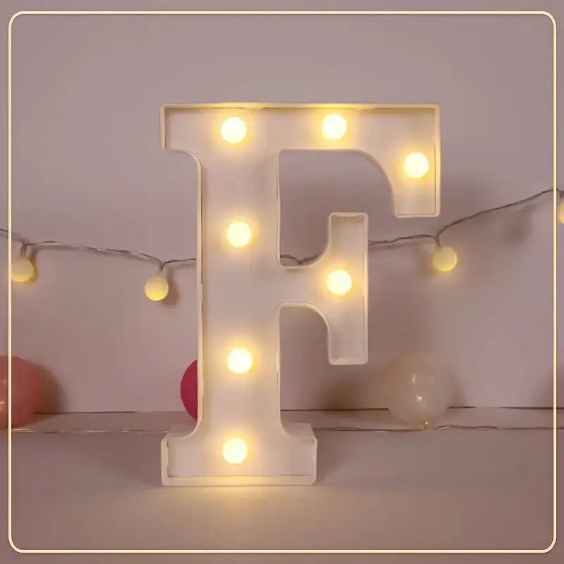 21.8cm White LED Letter&Number Night Lights,Battery Powered Decoration Lights,Wall Lights For Wedding,Birthday,Party,Christmas