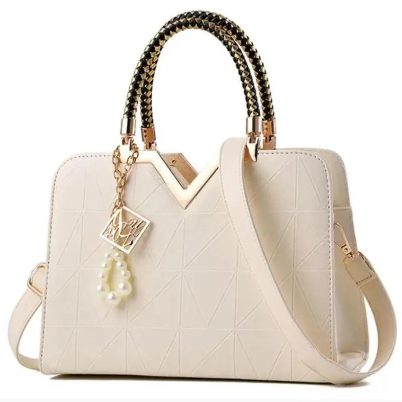Women's Handbag Patchwork Shoulder Messenger | Office Work PU Leather Female Bag & Ladies Luxury Fashion Elegant Tote