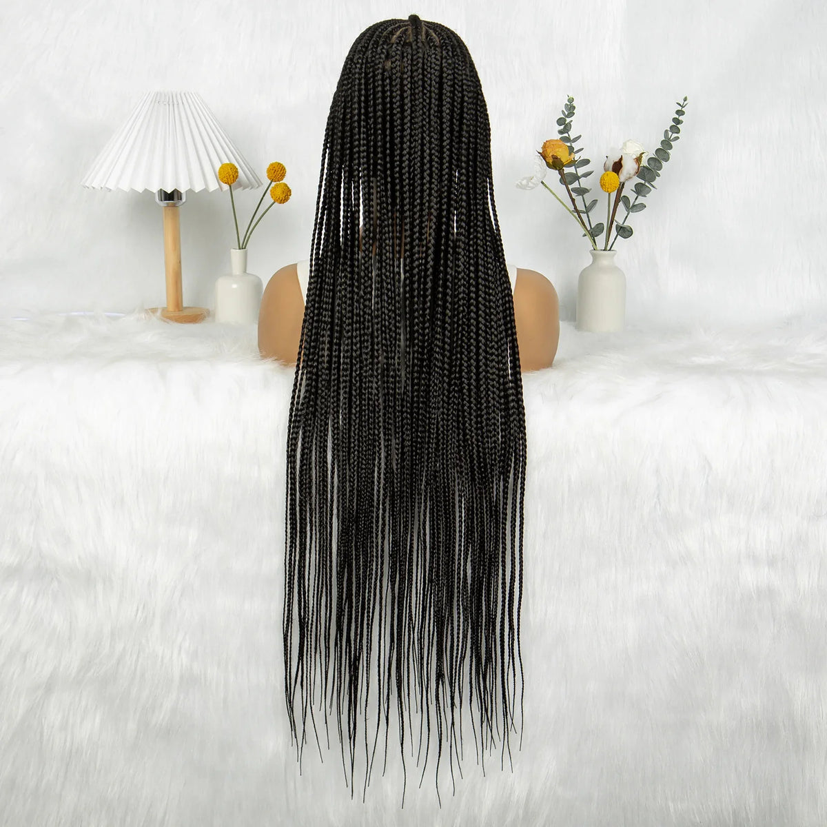 Long Black Twisted Dreadlocks Wig | Transparent Full Lace Front
