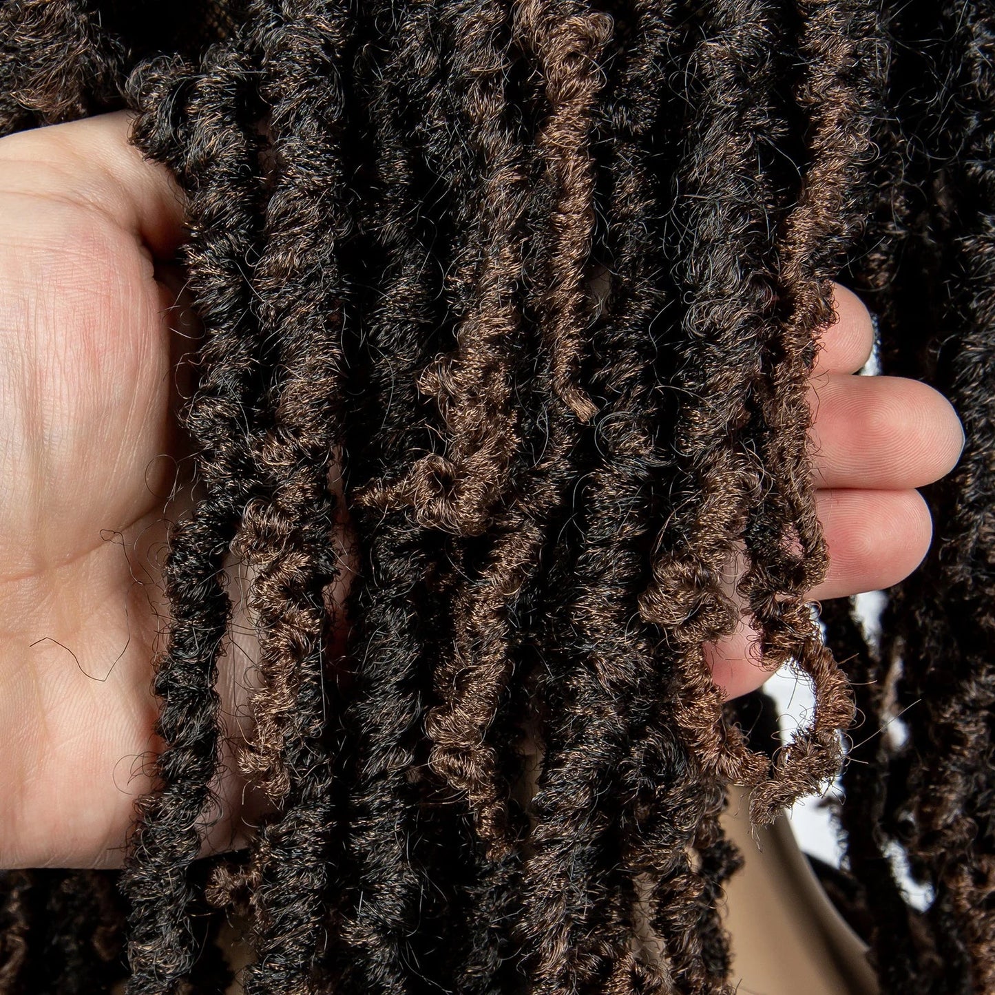 14" Knotless Butterfly Locs Lace Front Wig | Synthetic Dreadlock Braids | Black Women