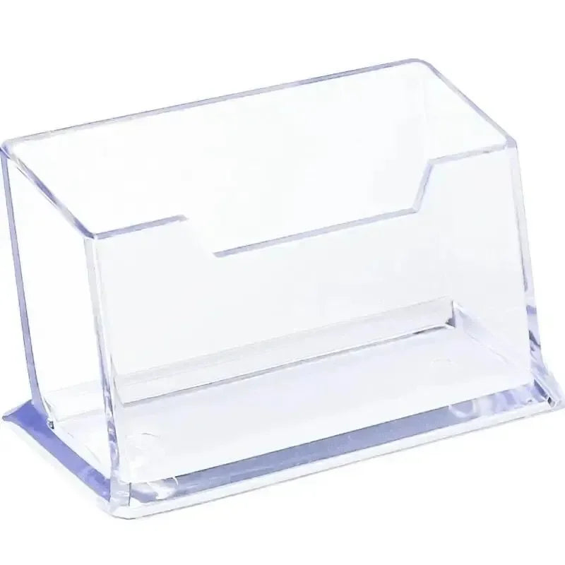 1pc Transparent Desktop Acrylic Shelf Storage Box – Display Stand & Business Card Holder