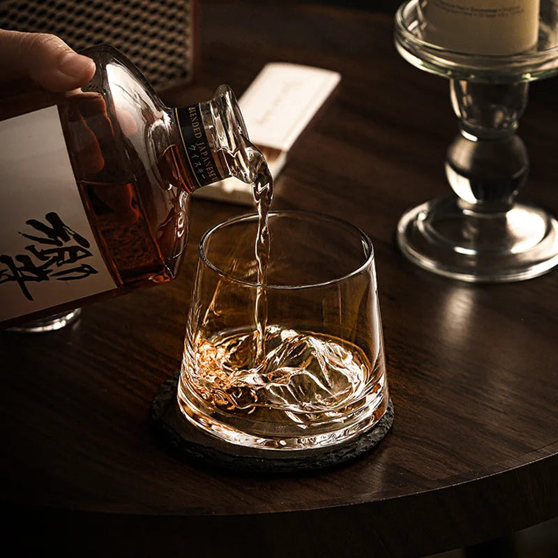 Whiskey Glass Premium Tea Cup Iceberg Bottom Glass Cup Foreign Wine Cup Beer Cup