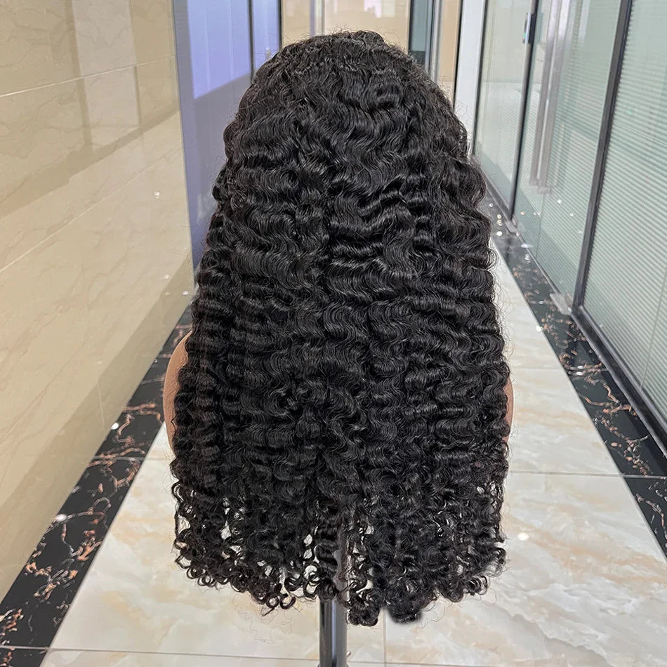 Burmese Curly HD Lace Frontal Wig | 200% Density Human Hair | #1B Natural Color