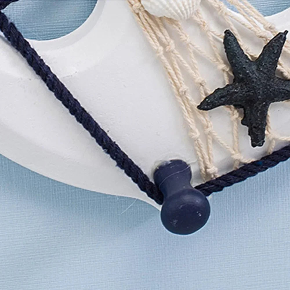 Handcraft Nautical Beach Ship Wheel Décor Coastal Boat Life Buoy Wall Hangings Ornaments Boat Anchor Decoration 2024 Gift