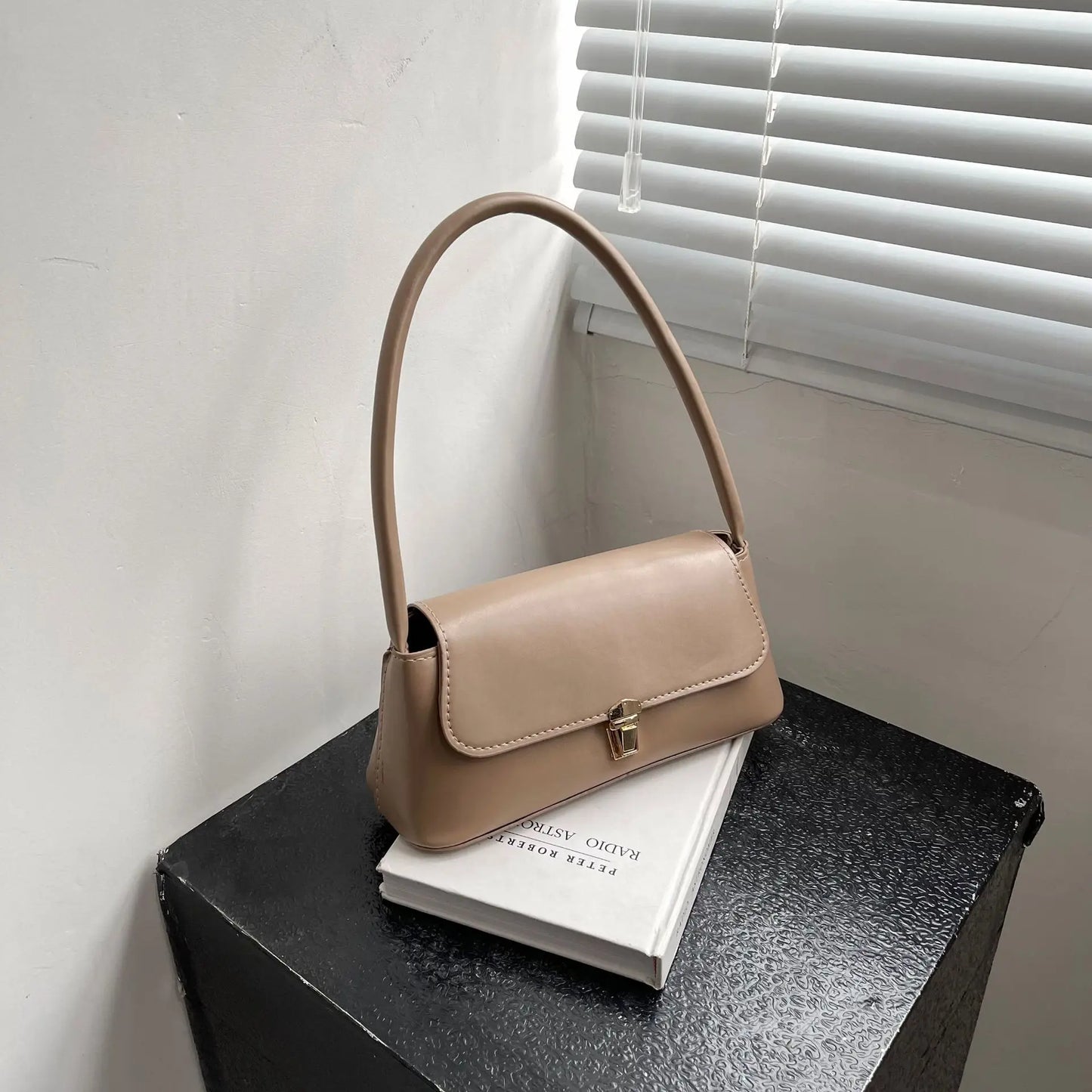 Women's Shoulder Bag Handbag | Retro Underarm Bag & Fashion Simple Solid Color New Hand Shoulder Bag