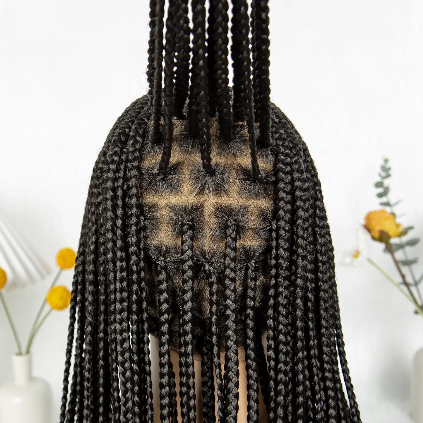 Long Black Twisted Dreadlocks Wig | Transparent Full Lace Front