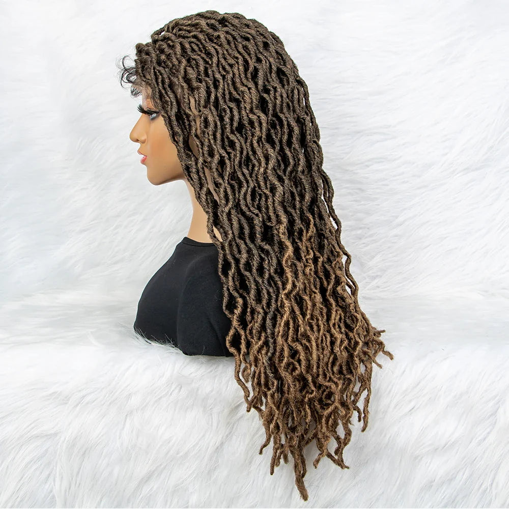 HD Transparent Lace Braided Wig with Lambswool Curls