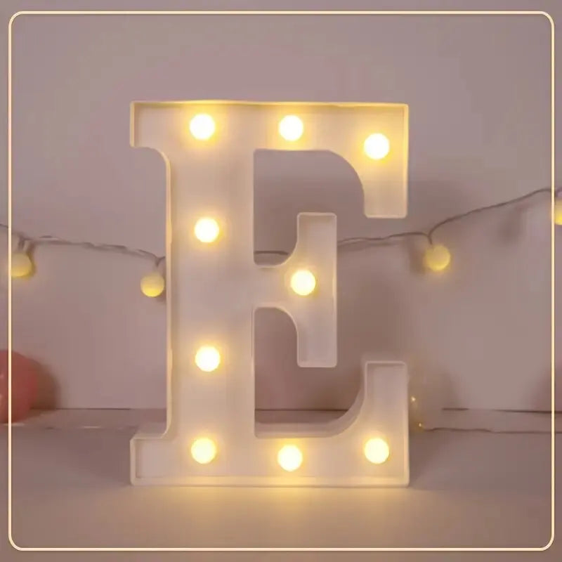 21.8cm White LED Letter&Number Night Lights,Battery Powered Decoration Lights,Wall Lights For Wedding,Birthday,Party,Christmas