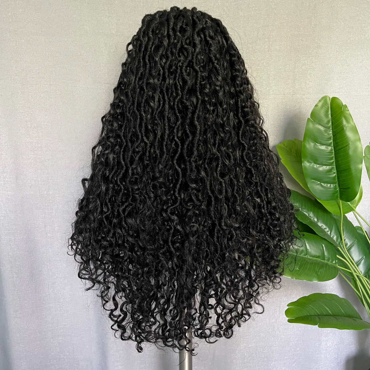 Goddess Faux Locs Headband Wig | 24" Afro Kinky Curly Passion Twist | Synthetic Braided Wig | Black Women