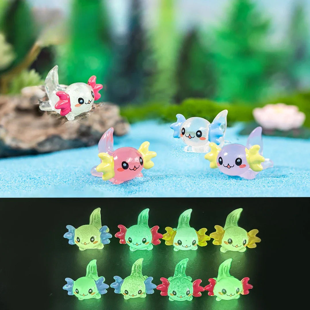 10/50Pcs Simulation Luminous Resin Spider Fairy Garden Miniature Ornaments Decoration DIY Jewelry Making Blind Bag accessories