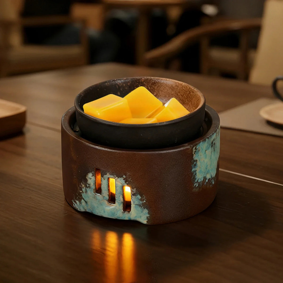 Ceramic Essential Oil Burner Wax Melt Warmer Burner Candle Heating Holder Essential Oil Diffuser for Spa Aromatherapy