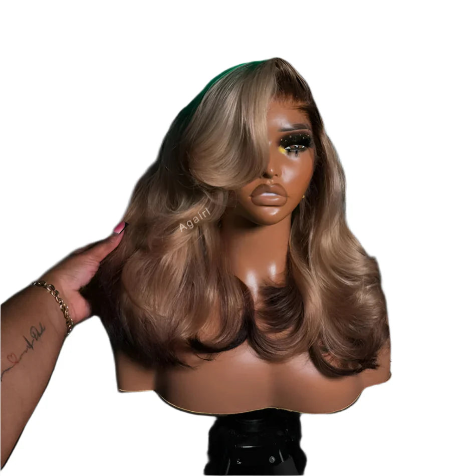 Ombre 613 Blonde & Brown 13x6 Lace Frontal Wig | 200% Density Body Wave Human Hair