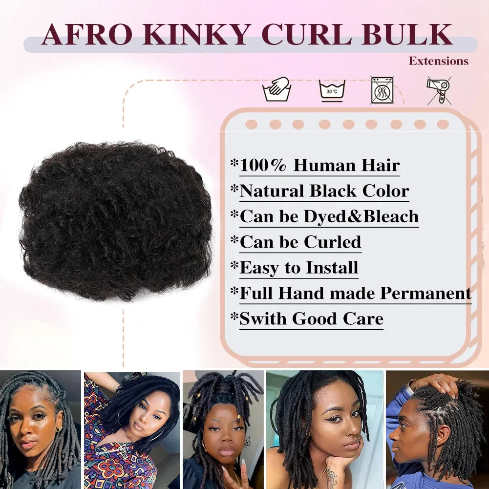 Bulk Human Hair Extensions | Brazilian Straight Hair for Braids & Dreadlocks | Natural Crochet Hair
