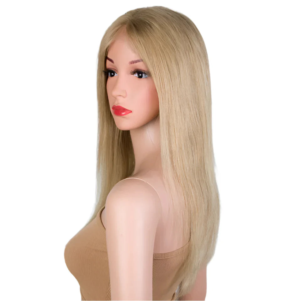 Golden Blonde #30 Straight T-Part Lace Front Wig | Indian Remy Human Hair
