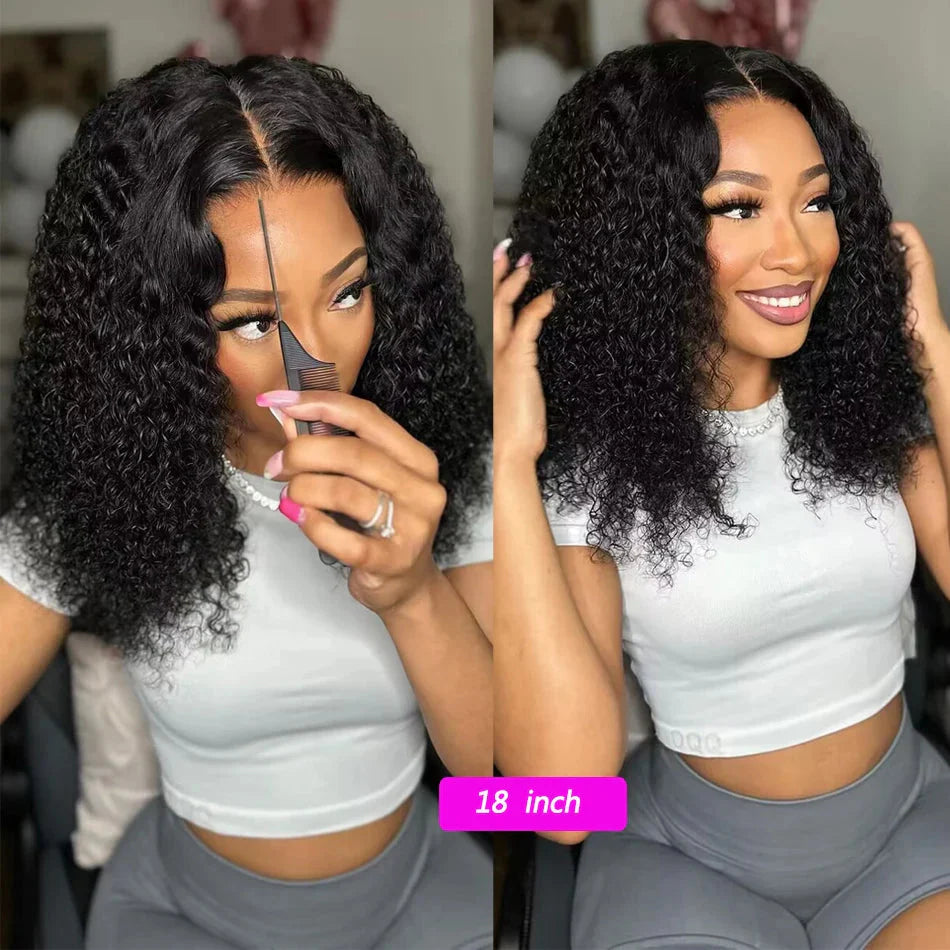 Glueless | Human Hair | Ready To Wear | Bleached Knots | Pre Cut | HD Transparent Lace | Jerry Curly | Peruvian Hair | Remy HairWigs