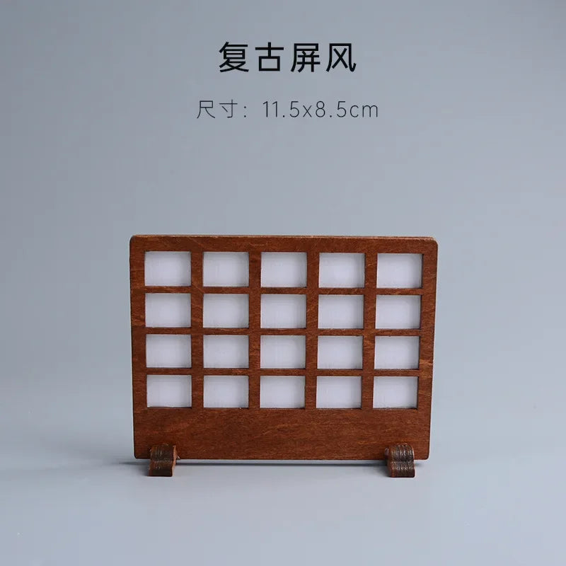 ZAKKA Miniatures Study Bookcase Home Decor Cute Cartoon Cat Retro Desk Gramophone Ornament Crafts Dollhouse Accessories Toy Gift