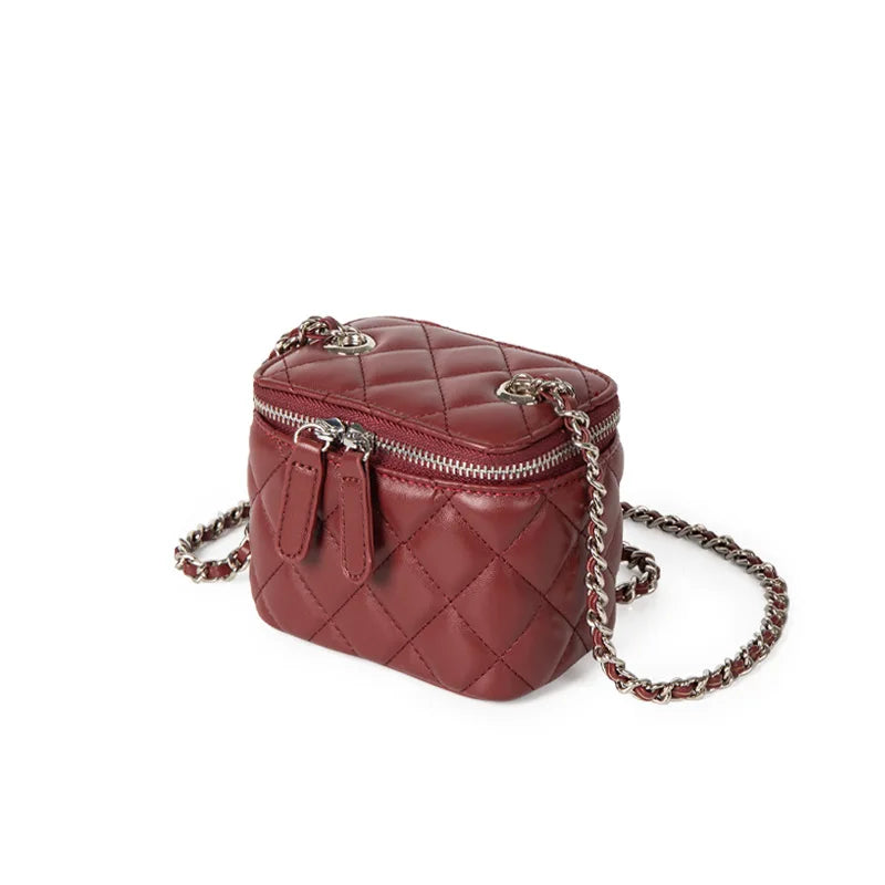 Mini Denim Crossbody Bags for Women | Lingge Chains Shoulder Bag & Fashion Brands Box Bag (Lipstick Coins Purses & Handbags)