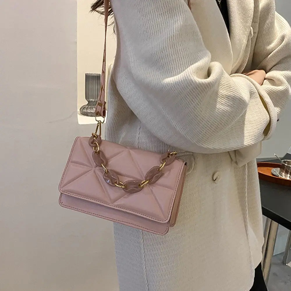 Large Capacity Shoulder Bag Women | Female Fashion Casual Handbags & PU Leather Crossbody Clutch Flap Bag (Streetwear Accessory)