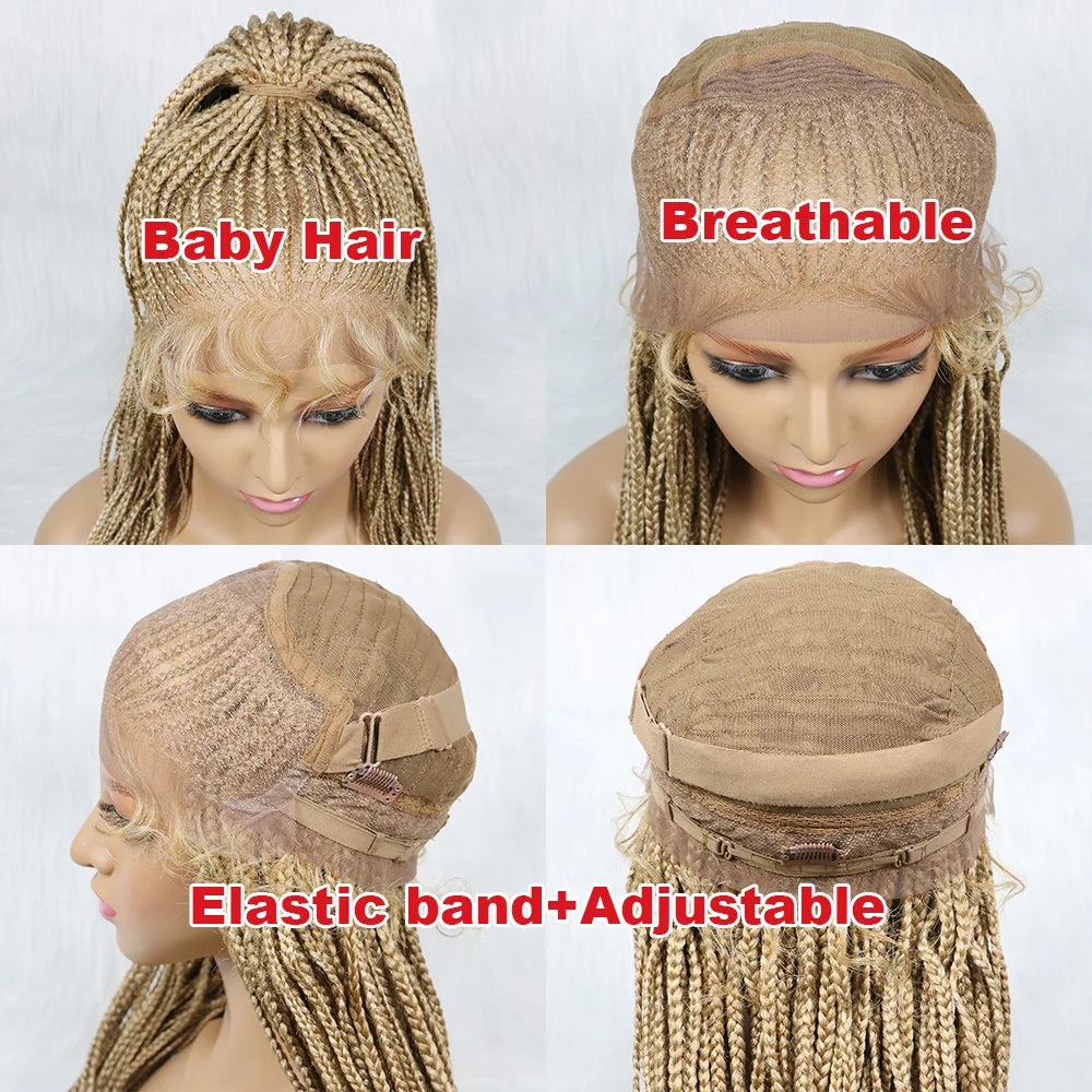 Kima Cornrow & Bantu Knot Braided Wig | Stitch Braids | Full Lace | Heat-Resistant Synthetic Hair
