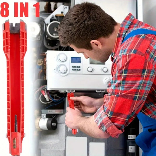 (8 in 1) Faucet and sink installer, multi-function wrench plumbing tool for toilet/sink/bathroom/kitchen plumbing, etc