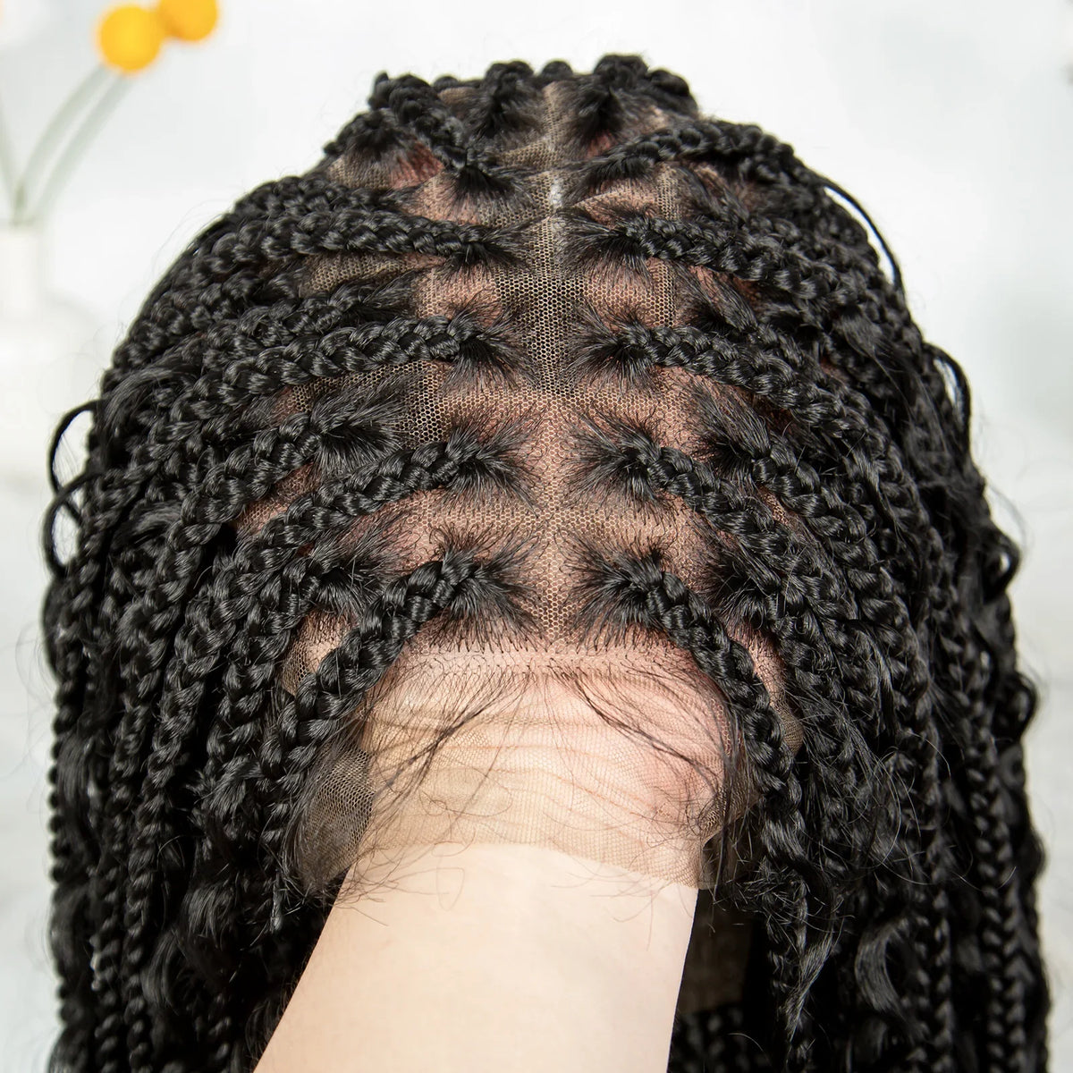 HD Transparent Boho Box Braids Wig | Full Lace | Knotless | Black Women & Girls