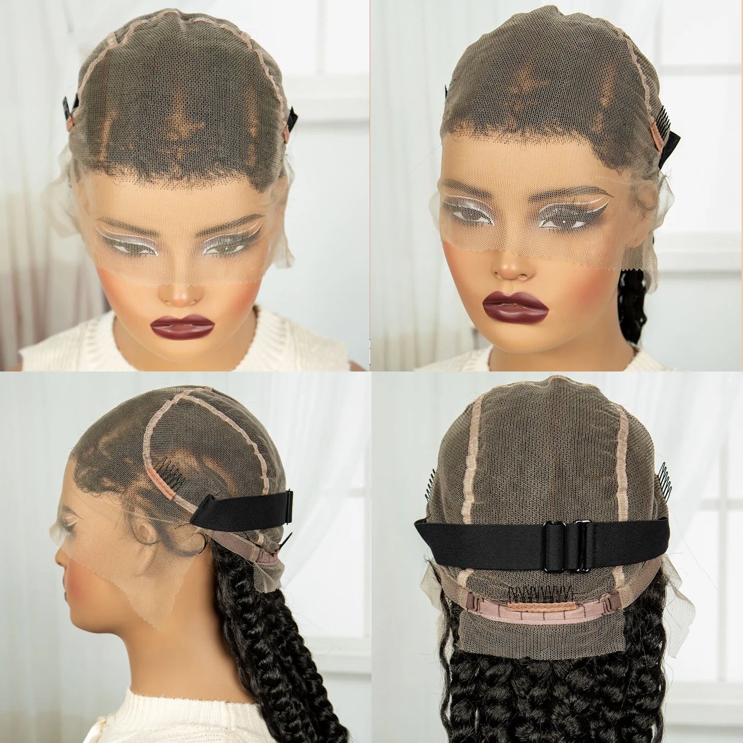 34" Cornrow & Twist Braids Wig | Full Lace Front | Baby Hair