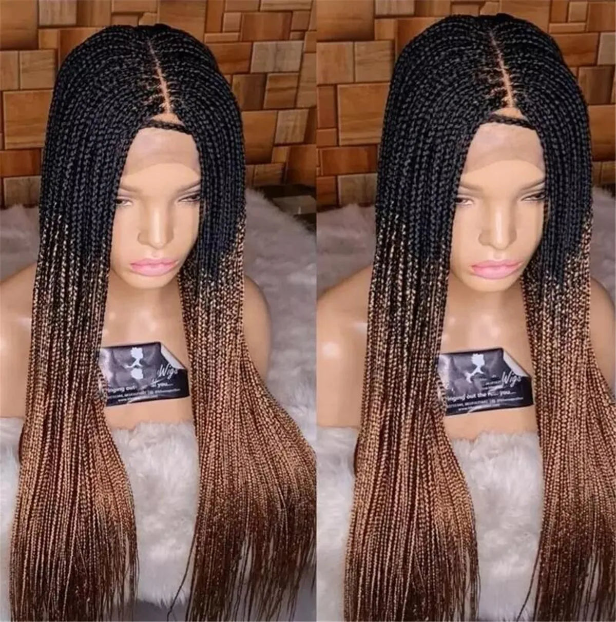 Premium Full Lace Braided Wig | Heat Resistant Synthetic Hair | Natural Look