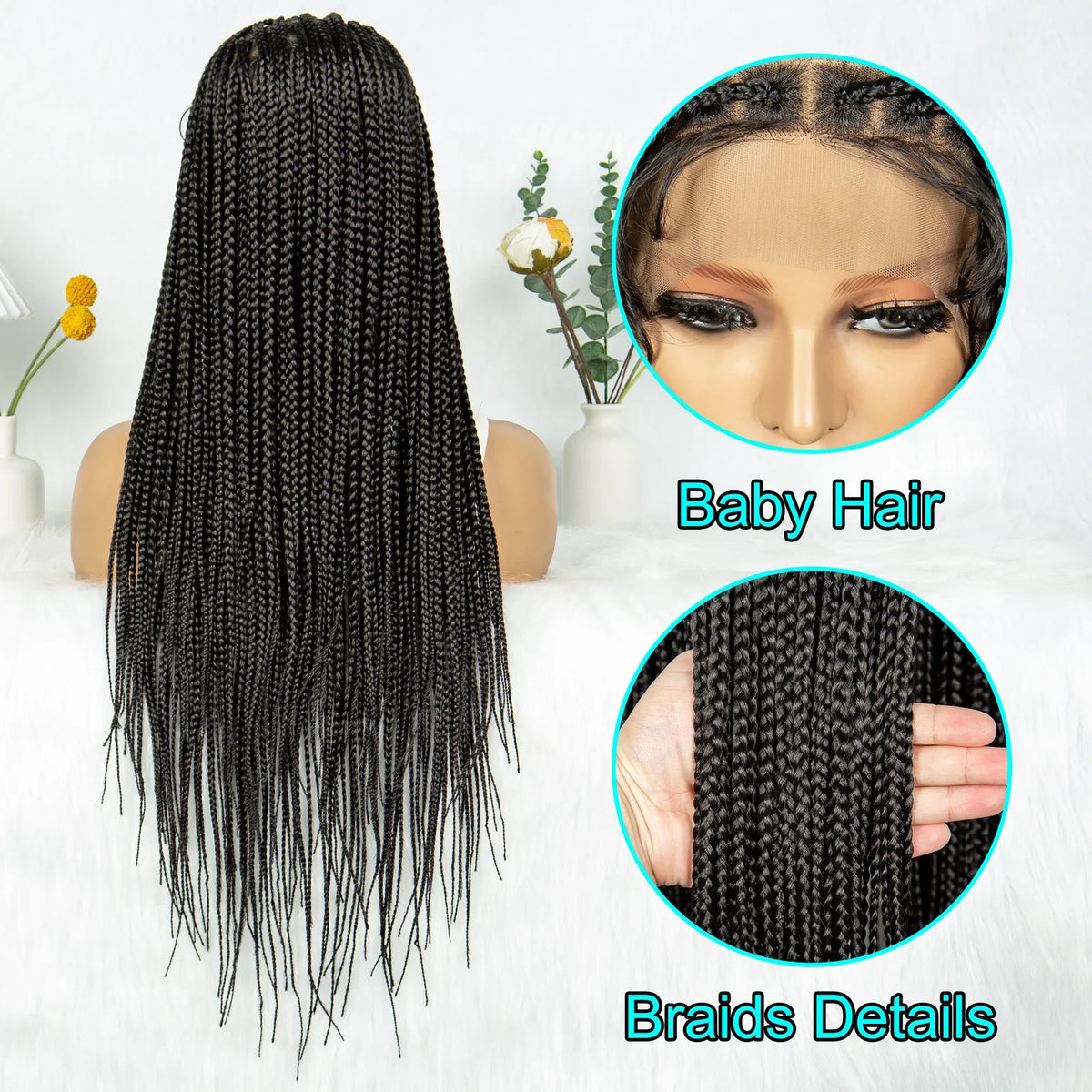 KIMA 26" Stitch Box Braids Wig | Full Lace Goddess Braiding
