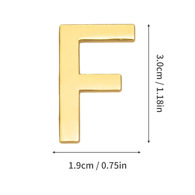 1Pcs Metal Self Adhesive House Number English Alphabet Letters for Apartment Room Door Plate Table Mailbox Number Stickers 3*2cm
