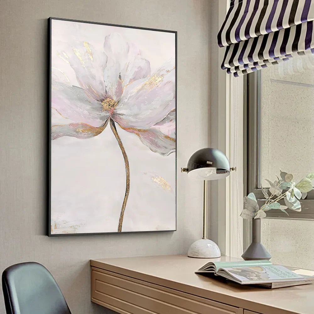 Scandinavian Golden Style Flower Nordic Art Poster Canvas Painting Wall Poster