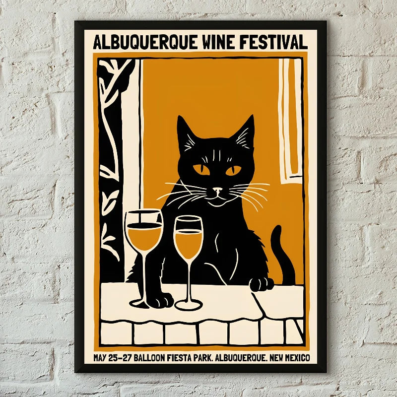Modern Pop Black Cat Wall Art Poster Poster Paper Print Home Living Room Bedroom Entrance Bar Cafe Art Painting Decoration