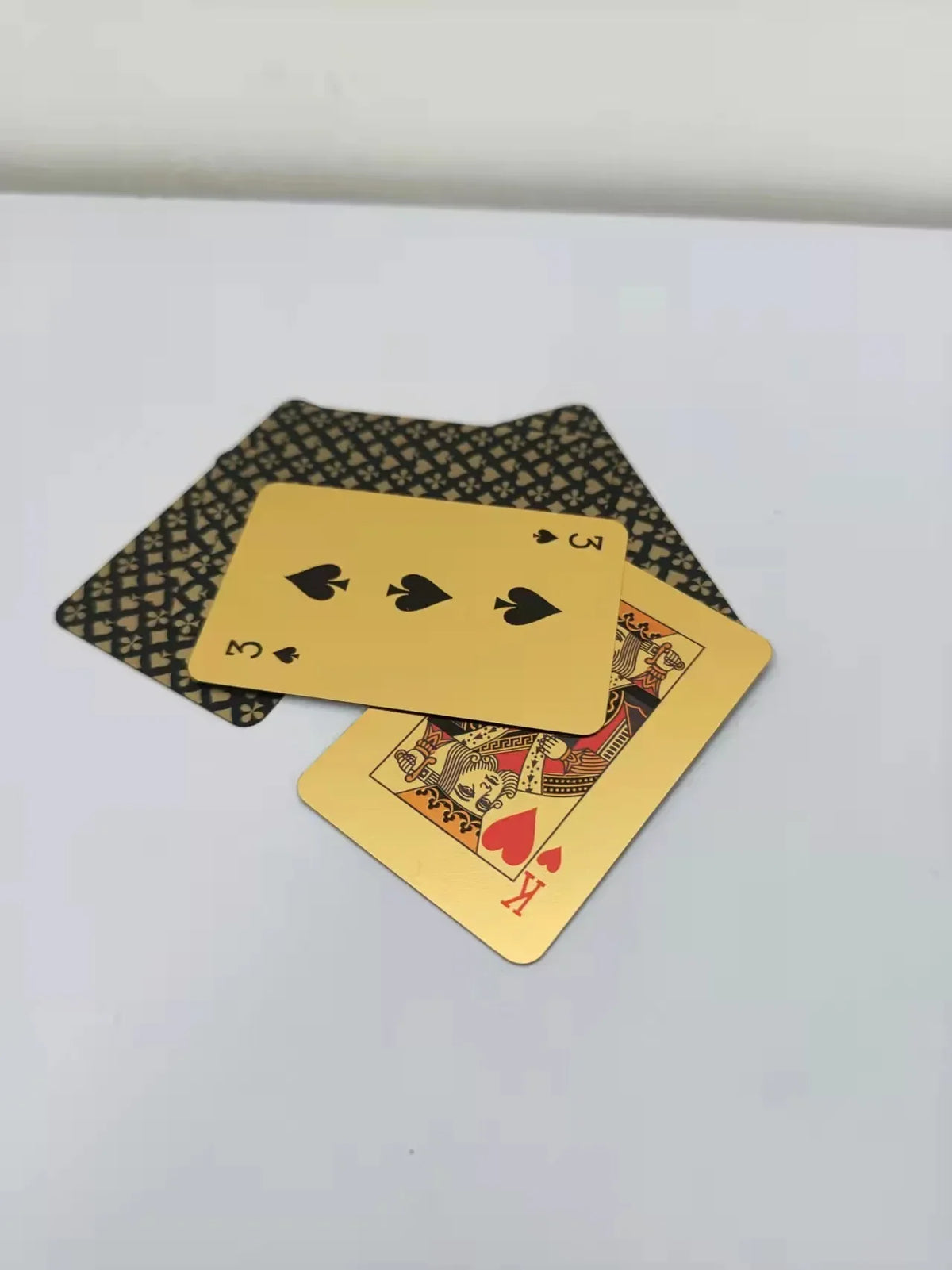 1 Piece  Mini Golden Playing Cards Waterproof Plastic Poker Cards Easy  Carry Travel Game