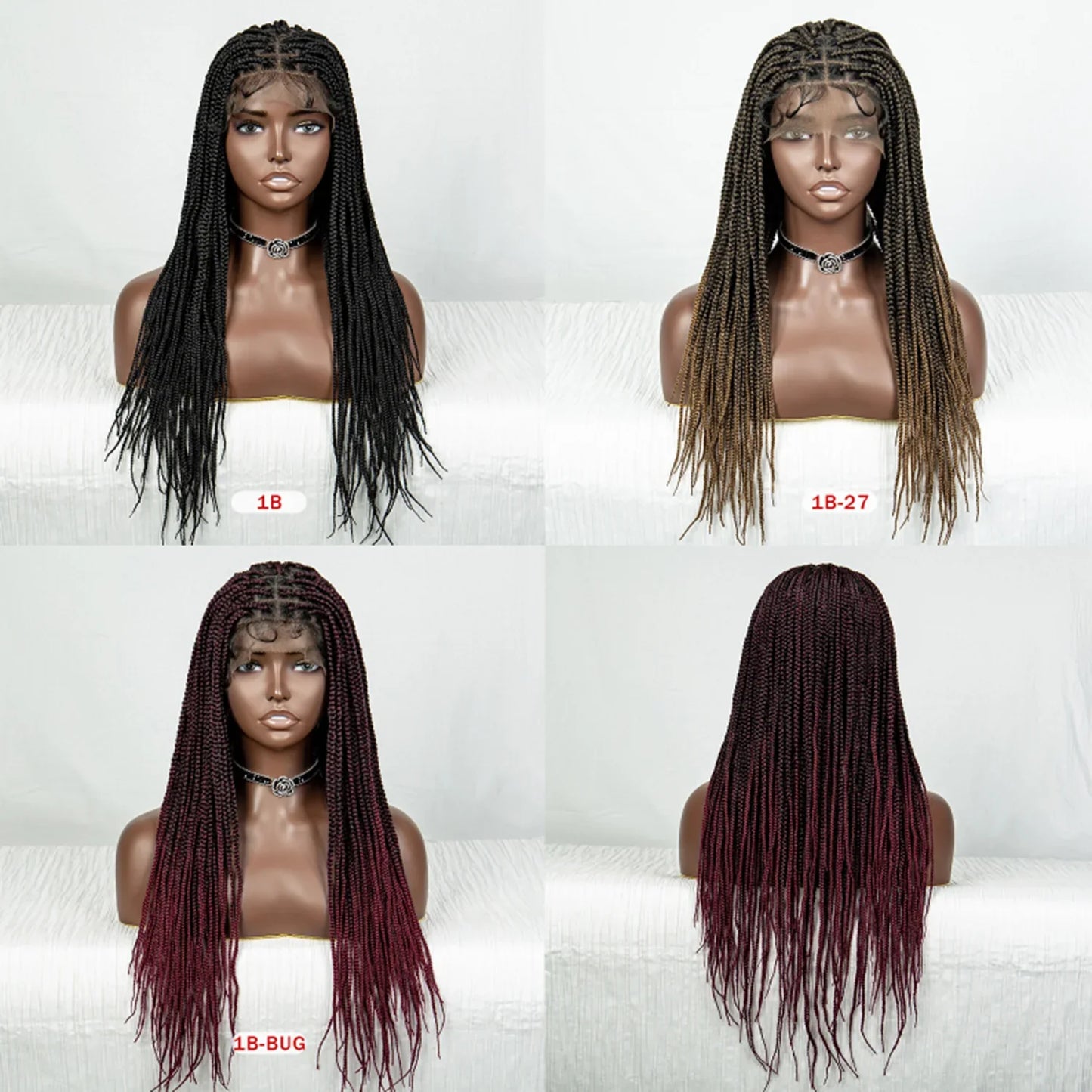 Knotless Cornrow Box Braids Full Lace Wig | Baby Hair | Clearance Sale | Black Women