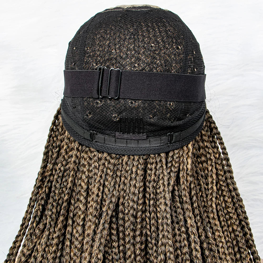 Goddess Box Braids Lace Front Wig | Transparent Full Lace Synthetic Braided Wig