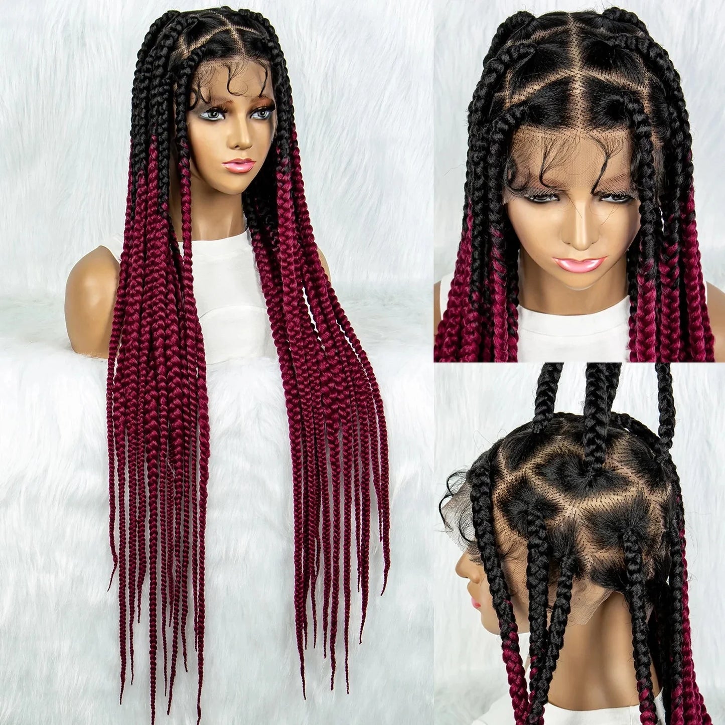 HD Lace Knotless Square Box Braids Wig | Full Lace | Baby Hair | Black Women