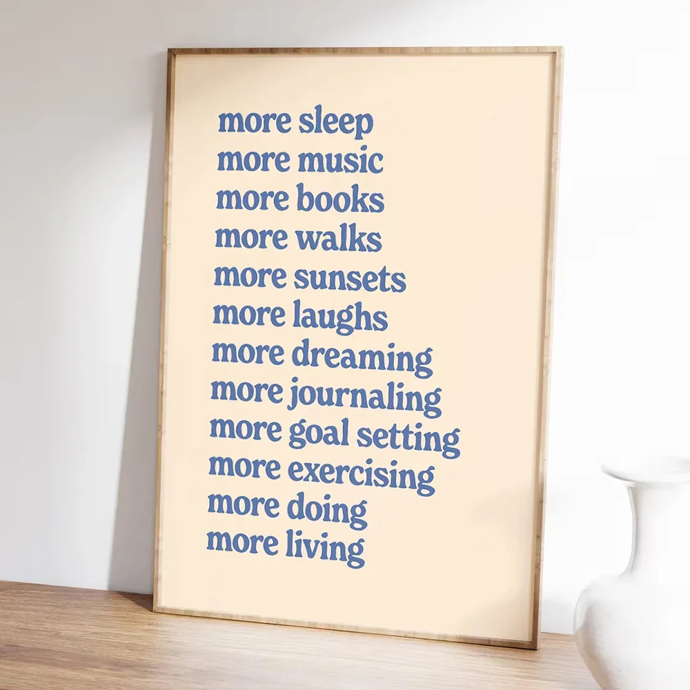 Music Groovy Record Player Get This Bread Drink Water Self Care Quotes Wall Art Canvas Painting Posters Living Room Home Decor