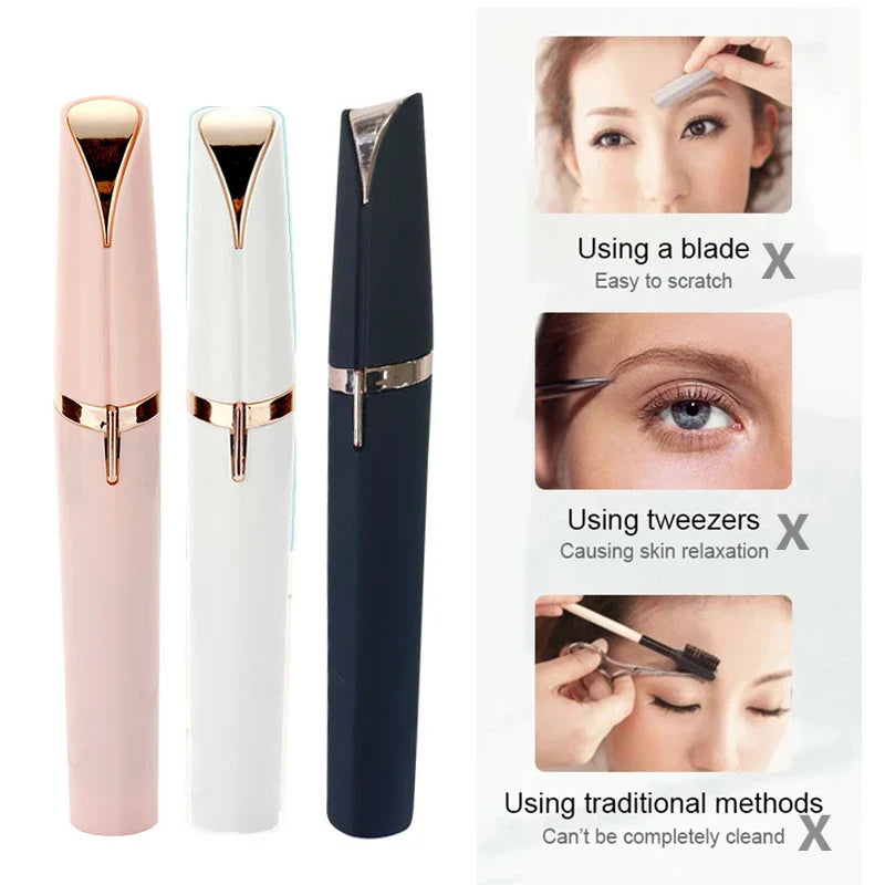 Electric Eyebrow Trimming Tool For Beginners Automatic Electric Eyebrow Trimmer Nose Hair Shaving Brush Scraper