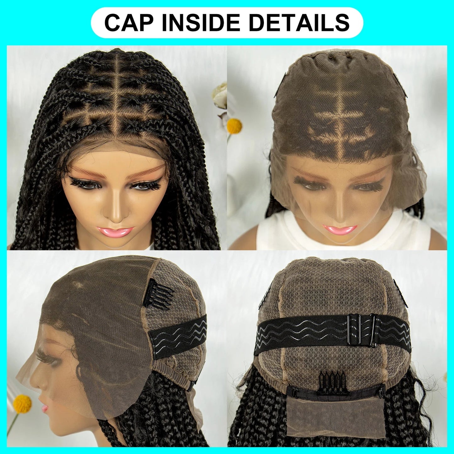 Curly End Box Braids Wig | Lace Front with Baby Hair