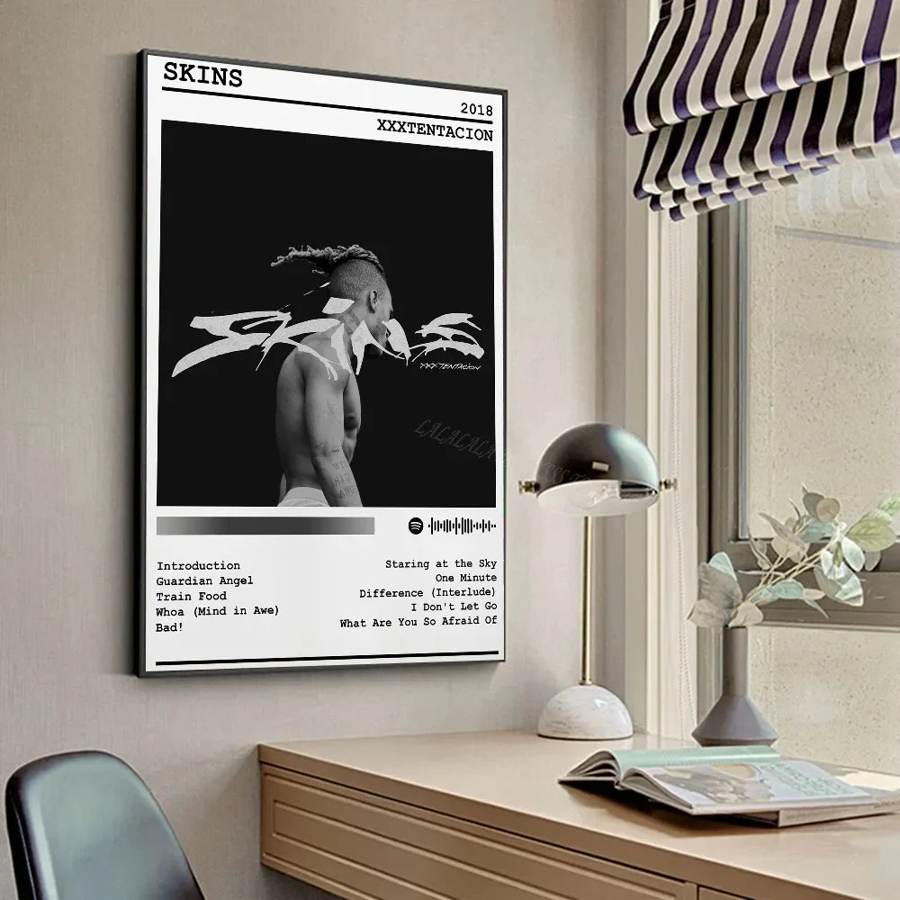 XXX-Tentacion Rock Rapper Music Albums Poster HD Posters Home Room Bar Cafe Decor Art Wall Painting Picture