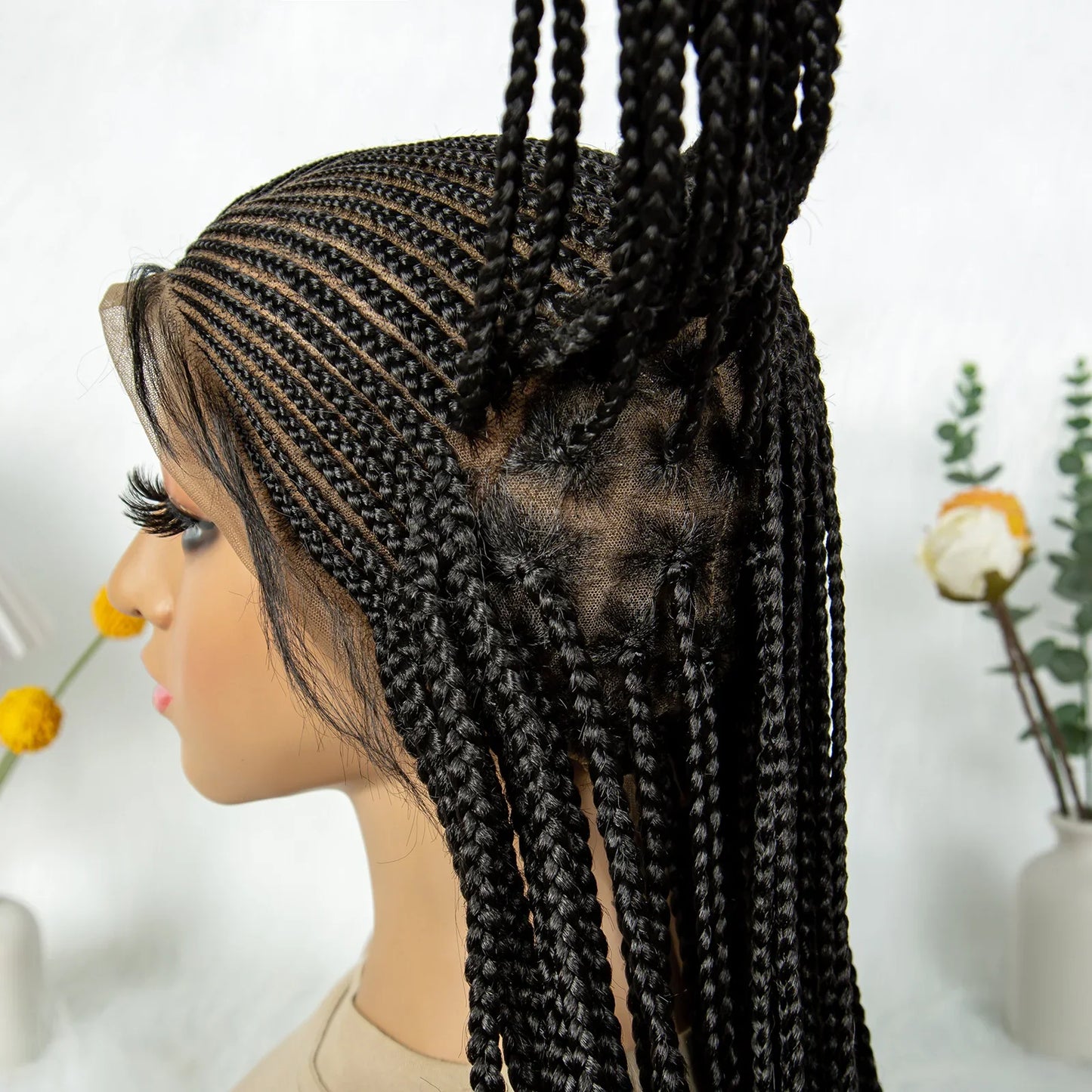 Fulani Cornrow Box Braids Wig | Full Lace Front | Baby Hair | KIMA Synthetic