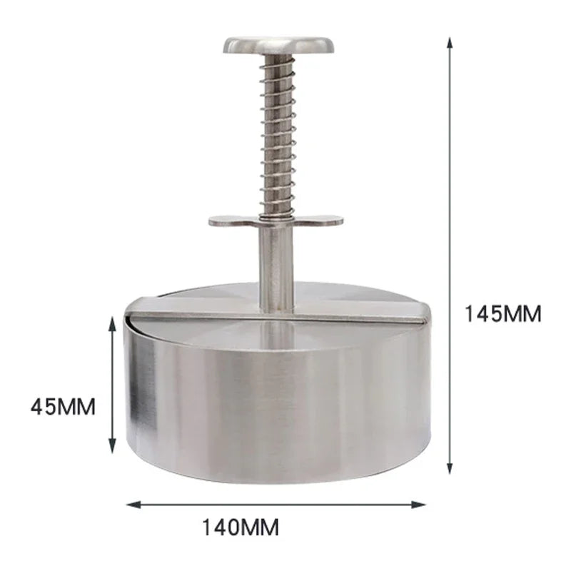 304 Stainless Steel Hamburger Meat Press Patty Maker Round Non-Stick Thickness Adjusted outdoor picnic Kitchen Beef Rice BBQTool