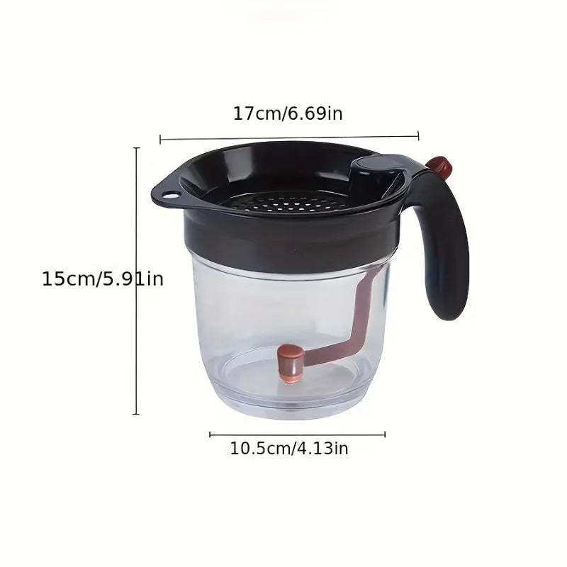 Fat Separator with Bottom Release Fat Separator for Cooking Fat Separator with Oil Strainer Kitchen Grease Separato