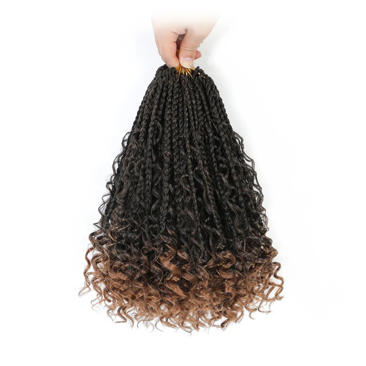 Goddess Box Braids Crochet Hair with Curly Ends | Synthetic Braids