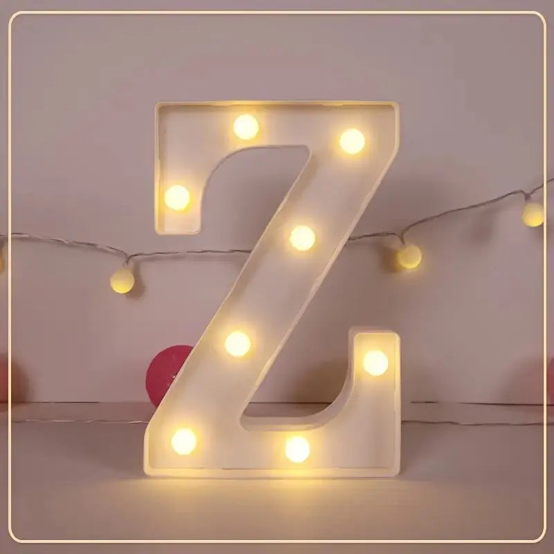 21.8cm White LED Letter&Number Night Lights,Battery Powered Decoration Lights,Wall Lights For Wedding,Birthday,Party,Christmas
