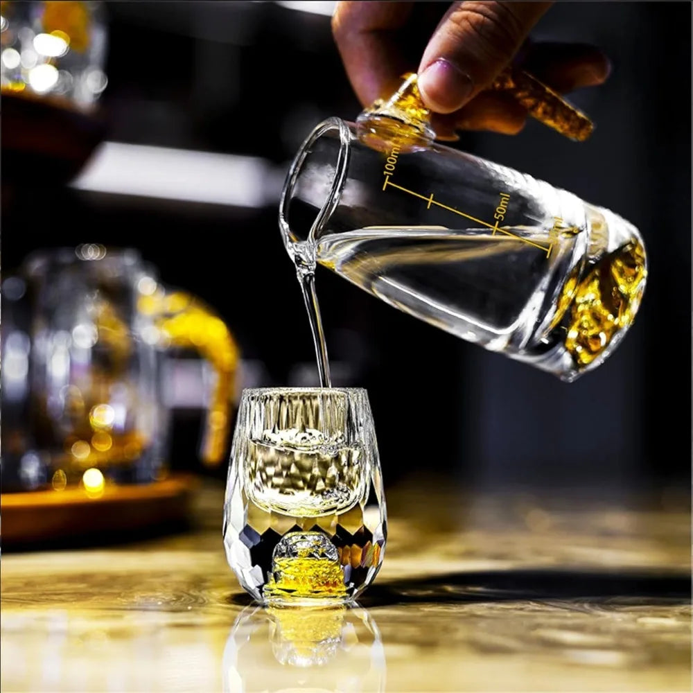 15ML Crystal Wine Glass Set, Luxurious and Lovely Drinkware Is BPA Free, Perfect for Decoration Collection and Celebration