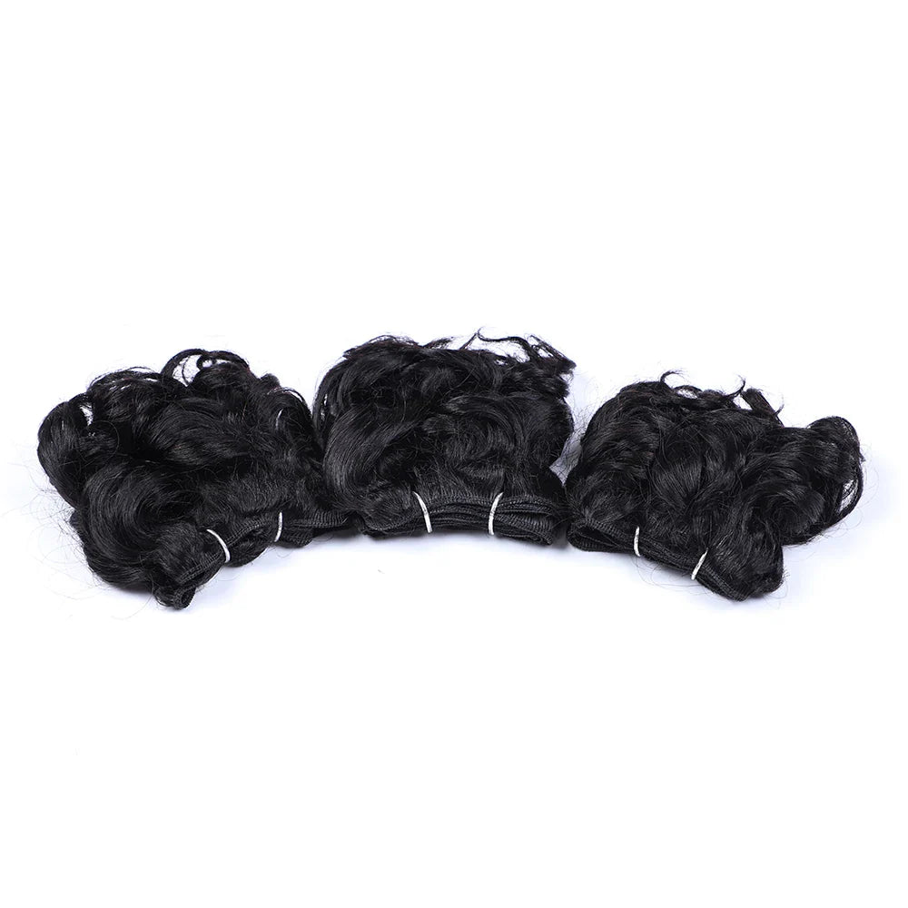 Brazilian Jerry Curly Human Hair Bundles | Natural Romance Curl Remy Weave (100g)