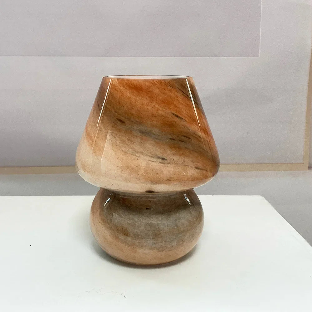 Ins Medieval Style Handmade Glass Mushroom Table Lamp Planet Bedroom Creative Bedside Earth Moon Mars Night Lamp Drop Shipping