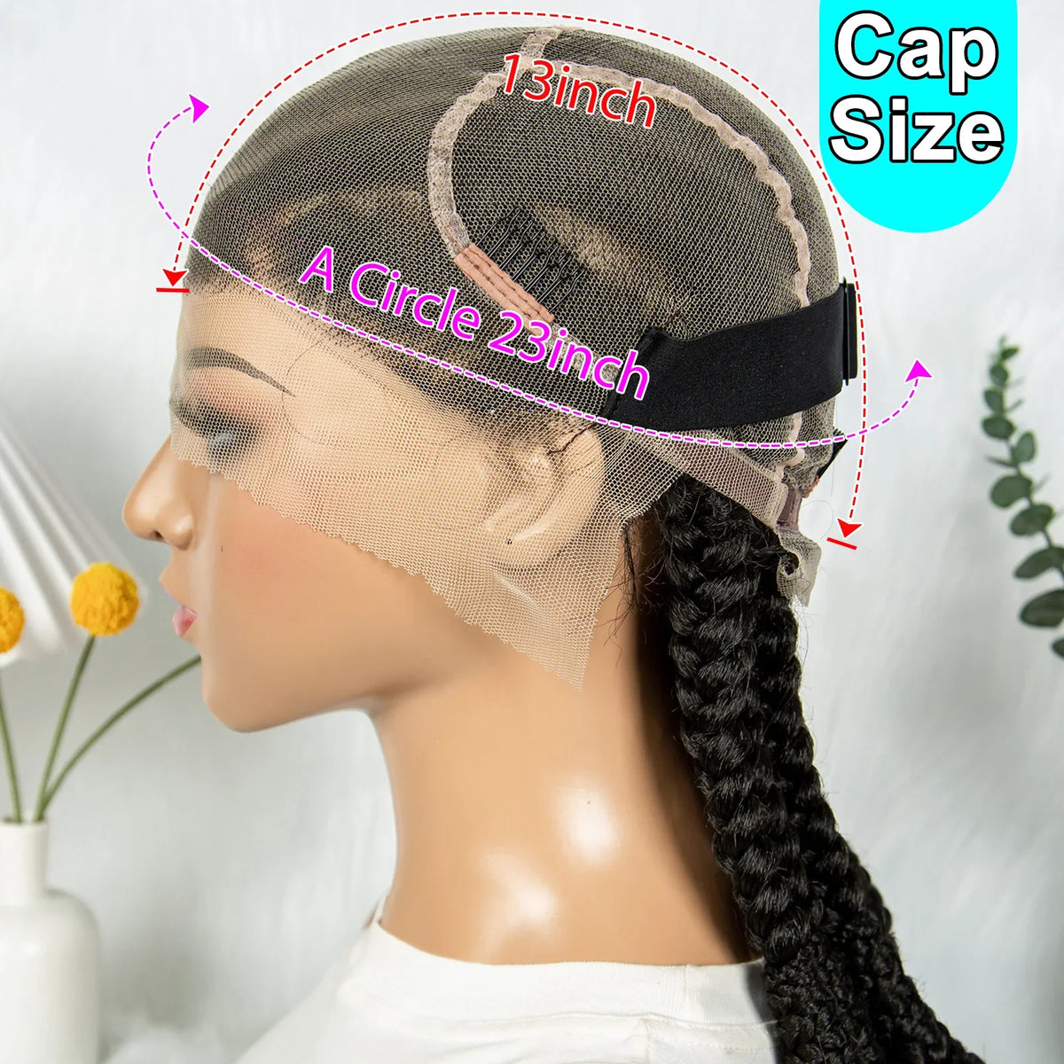 Box Braids Wig Crochet Hair Bohemian Braids Braiding Hair With  Pre-plucked Synthetic Crochet Hair for Women